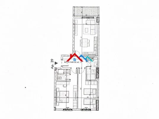 Tirane, shitet apartament 2+1+Ballkon Kati 4, 99 m² 99.000 € (RRUGA LIDHJA E PRIZRENIT,PASKUQAN)