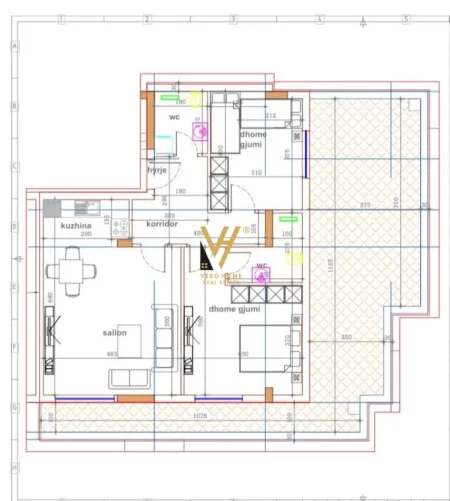 Sarande, shitet apartament 2+1+Ballkon Kati 8, 96 m² 240.000 € (SARANDE)