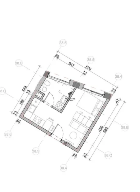 Tirane, shitet garsonier Kati 6, 32 m² 75.000 € (ALI DEMI)