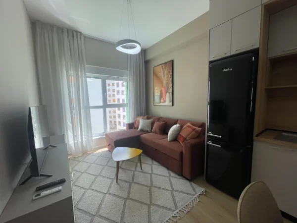 Tirane, jepet me qera apartament 1+1 Kati 8, 47 m² 450 € (Ali Demi)