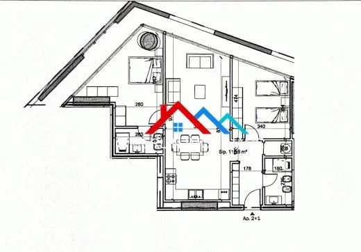 Tirane, shitet apartament 2+1+Ballkon Kati 3, 152 m² 243.000 € (RRUGA XHANFIZE KEKO,PORCELAN)