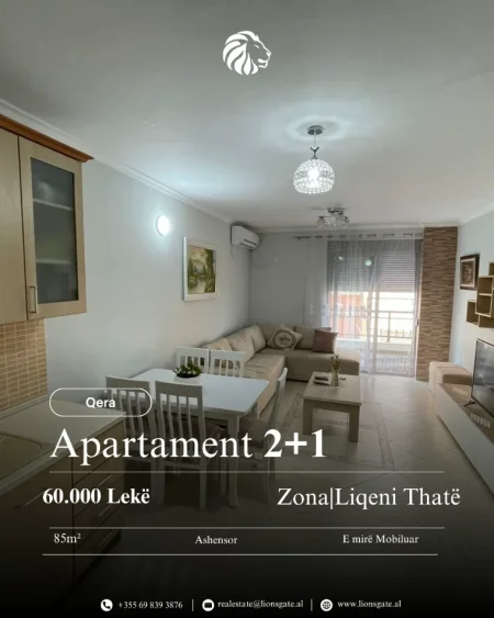 Tirane, jap me qera apartament 2+1+Ballkon , 85 m² 600 € 