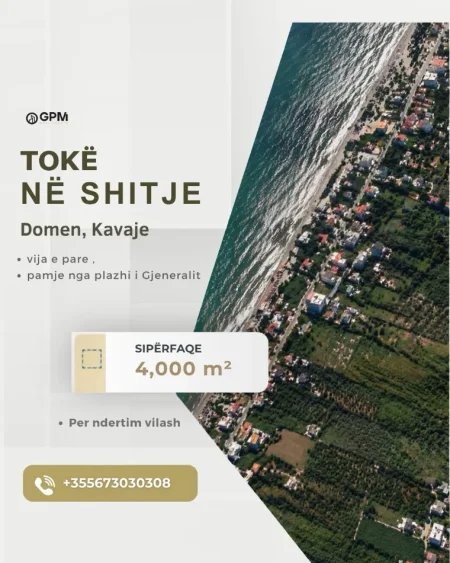 Një super opsion investimi në Domen, Kavajë, vija e pare .