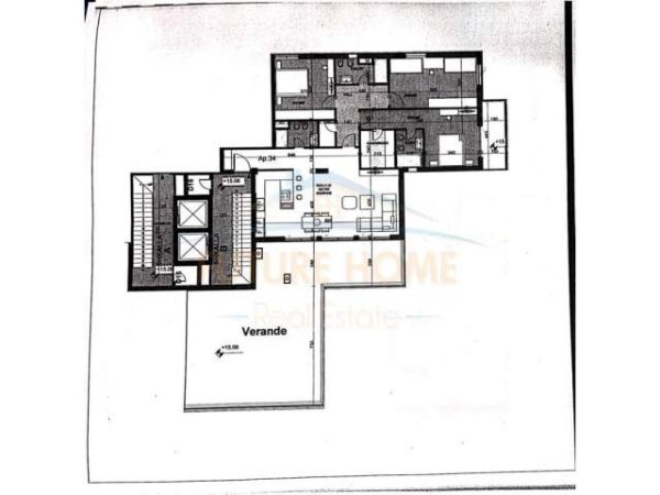 Tirane, shes apartament 3+1 Kati 6, 175 m² 264.000 Euro (Kodra e Diellit)