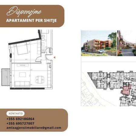 Tirane, shitet apartament 1+1 Kati 2, 83 m² 124.000 Euro (TEG)