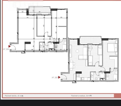 Tirane, shitet apartament 2+1+Ballkon Kati 8, 108 m² 169.000 € (Rruga 5 Maj)