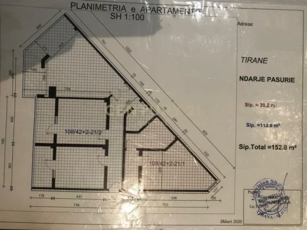 Tirane, shitet apartament 2+1 Kati 6, 115 m² 196.000 € 