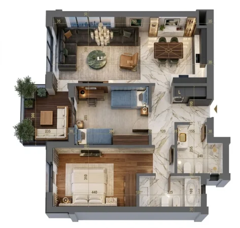 Tirane, shes 2+1+Ballkon Kati 1, 104 m² 169.168 € (Rruga 5 maji)
