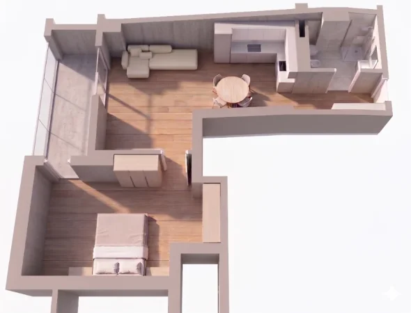 Golem, shitet apartament 1+1+Ballkon Kati 3, 73 m² 87.960 € (Kompleksi Viena 2, Golem Kavajë)