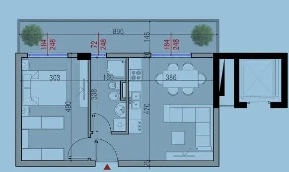 Tirane, shitet apartament 1+1+Ballkon Kati 1, 66 m² 112.000 € (TEG)