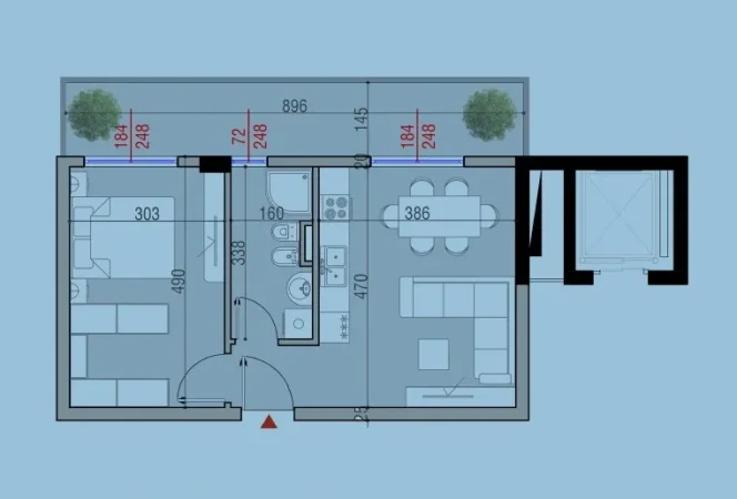Tirane, shitet apartament 2+1 Kati 2, (tirana cielo)
