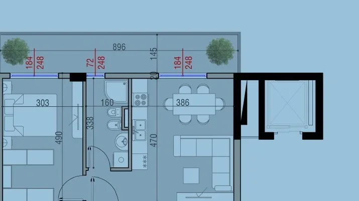 Tirane, shitet apartament 1+1 , 65 m² (tirana cielo)