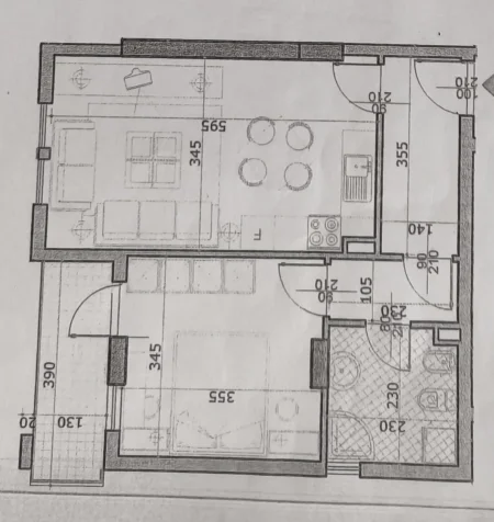 Tirane, shitet apartament 1+1 Kati 4, 64 m² 105.000 € (astir)