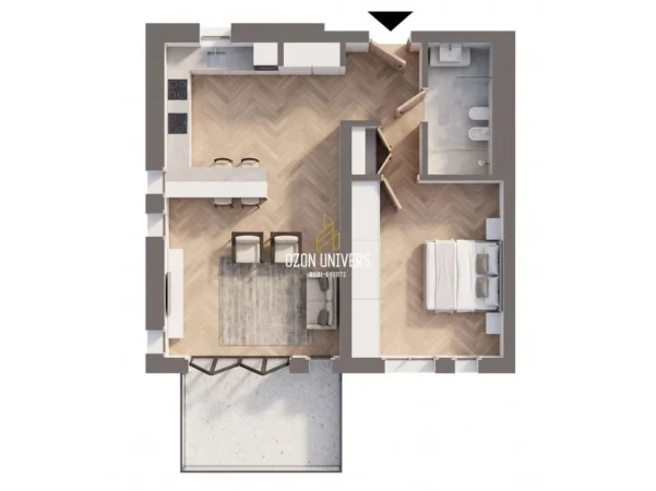Vlore, shitet apartament 1+1+Ballkon Kati 1, 109 m² 430.000 € (Green Coast 2 Residence, Palasë)