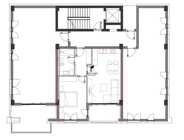 Dhermi - Palase, shitet apartament 1+1 Kati 0, 79 m² 215.600 € (PALASE)