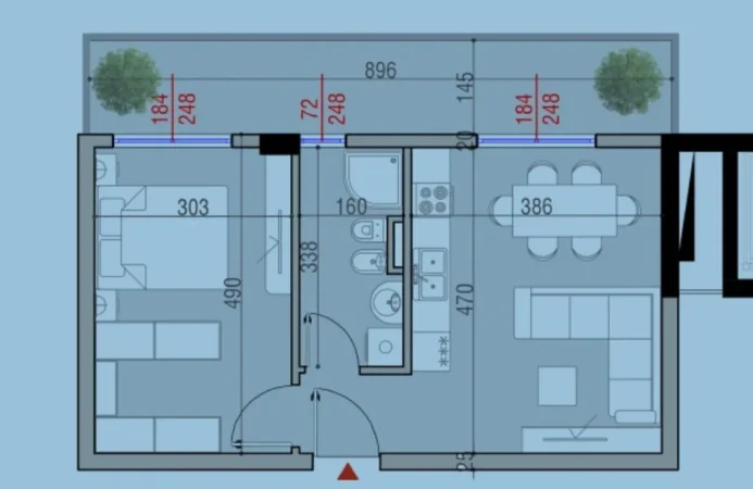 Tirane, shitet apartament 1+1 Kati 2, 76 m² 122.560 € (Sauk I Vjeter)
