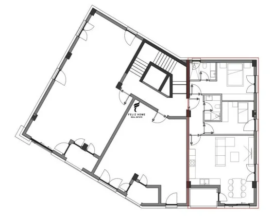 Dhermi - Palase, shitet apartament 2+1 Kati 1, 106 m² 286.600 € (PALASE)