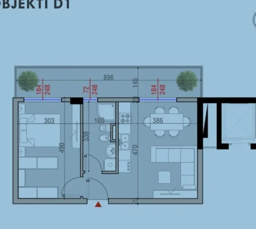 Tirane, shitet apartament 2+1 Kati 1, 83 m² 141.439 € (Teg)