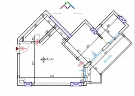Qerret, shes apartament 1+1+Ballkon Kati 3, 80 m² 133.000 € (qerret)
