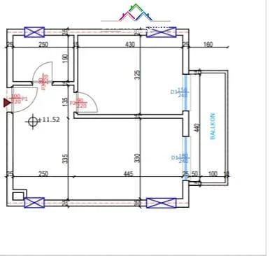 Qerret, shes apartament 1+1+Ballkon Kati 3, 69 m² 115.000 € (qerret)