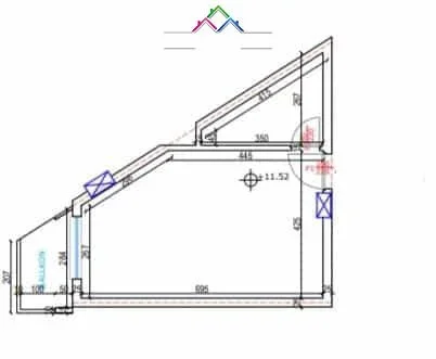 Qerret, shes apartament 1+1+Ballkon Kati 3, 49 m² 82.000 € (qerret)