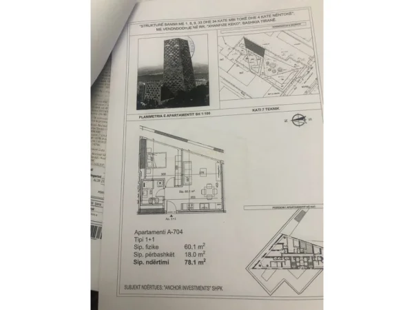 Tirane, shitet 1+1+Ballkon , 78 m² 162.000 €