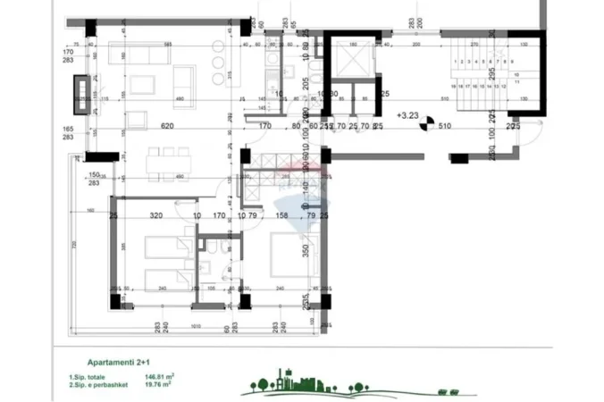 Tirane, shitet apartament , 146 m² 322.996 € 