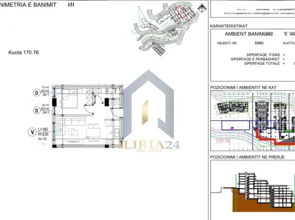 Tirane, shes apartament 1+1+Ballkon Kati 5, 52 m² 95.000 € (Apartament 1+1 per shitje tek Kodra e Diellit)