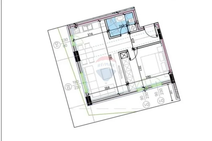 Tirane, shitet 1+1 , 65 m² 112.000 € (Kodra e Diellit 2)