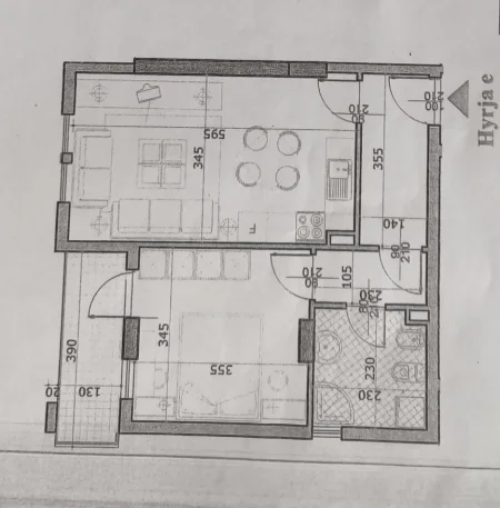 Tirane, shitet apartament 1+1+Ballkon Kati 6, 63 m² 105.000 € (Astir)
