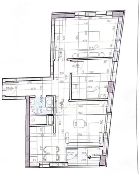 Tirane, shitet apartament 2+1+Ballkon Kati 2, 86 m² 132.525 €