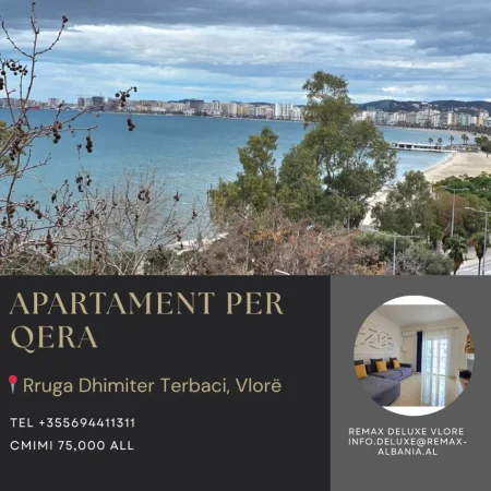 Vlore - Lungomare, jepet me qera apartament 2+1 Kati 5, 110 m² 777 € (Rruga Murat Terbaci, Vlore)
