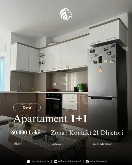 Tirane, jap me qera apartament 1+1 , 68 m² 600 € 