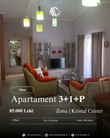 Tirane, jap me qera apartament 3+1+Aneks+Ballkon , 120 m² 850 € 