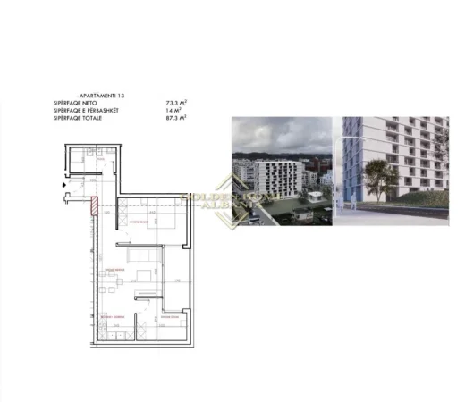 Tirane, shitet 2+1 , 87 m² 104.760 €