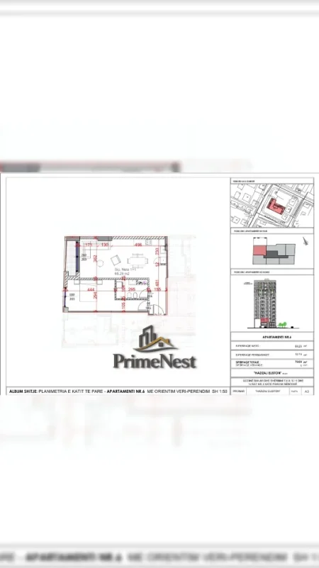 Tirane, shitet apartament 1+1 Kati 1, 79 m² 