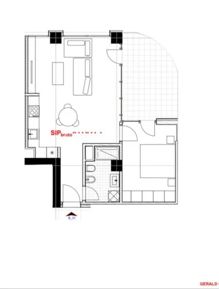 Tirane, shitet apartament 1+1+Aneks+Ballkon Kati 8, 84 m² 92.900 € (River Park Rezidenc)