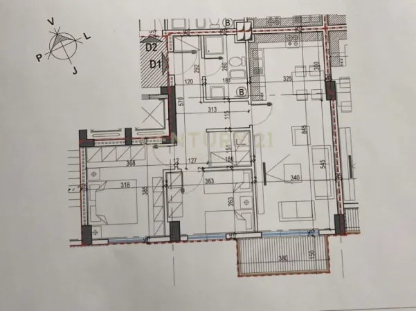 Tirane, shitet apartament 2+1+Ballkon Kati 7, 97 m² 172.000 € 