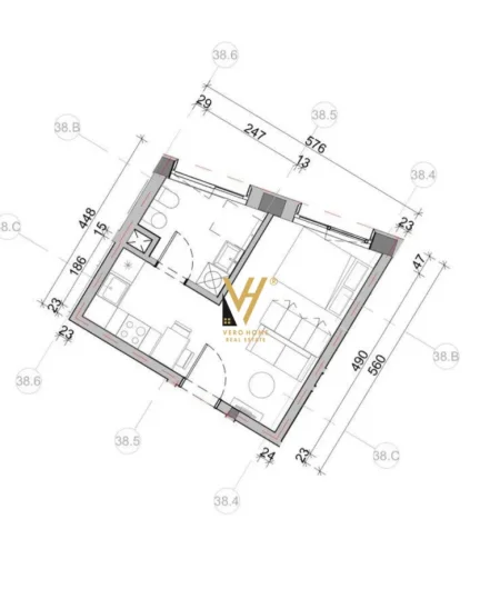 Tirane, shitet garsonier Kati 6, 27 m² 75.000 € (MANGALEMI, ALI DEMI)