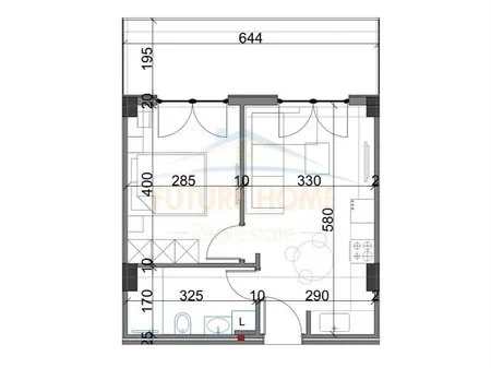 Tirane, shitet apartament 1+1 Kati 8, 55 m² 105.450 € 