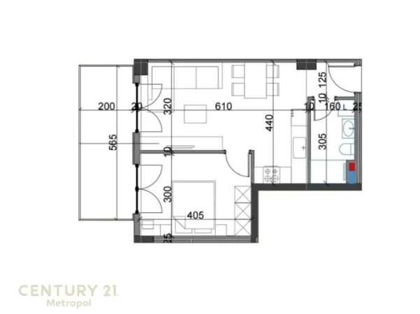 Tirane, shitet apartament 1+1+Ballkon Kati 3, 70 m² 125.900 € 