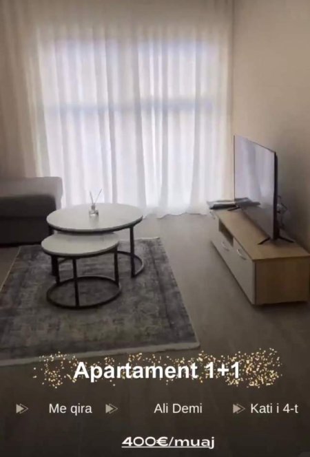 Tirane, jepet me qera apartament 1+1 Kati 4, 400 Euro ne Ali Dem