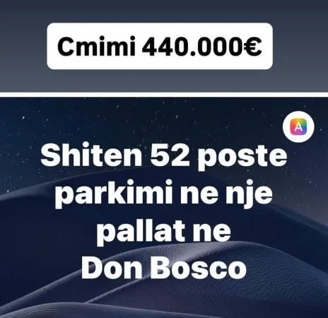 Tirane, shitet garazh | post parkimi , 440.000 € (rruga don bosko)