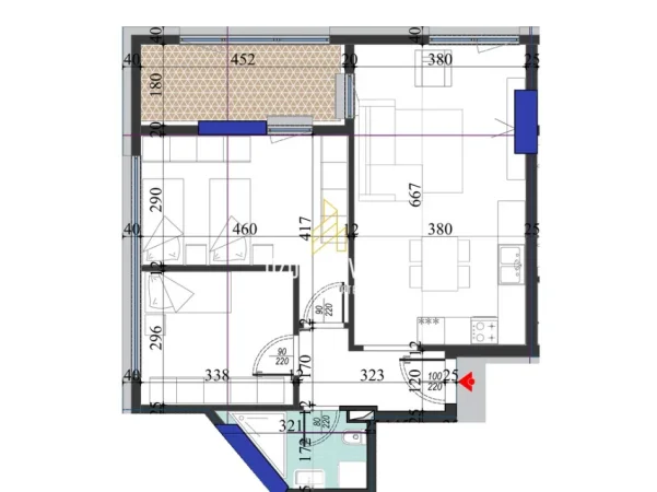 Tirane, shitet apartament 2+1+Ballkon Kati 2, 97 m² 175.140 € (Colonnade Residence, Rruga Dritan Hoxha)