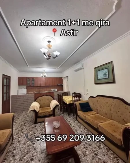 Tirane, jepet me qera apartament 1+1 , 350 € (Astir)