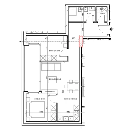 Tirane, shitet apartament 2+1+Aneks+Ballkon Kati 9, 106 m² 119.200 € (unaza e re)