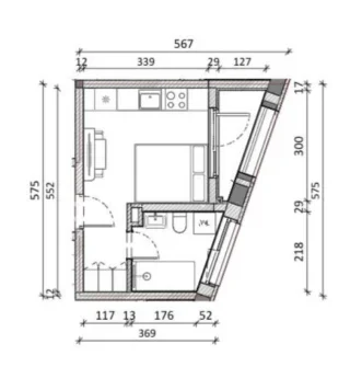 Tirane, shitet garsonier Kati 6, 31 m² 62.000 € (rruga ali demi)