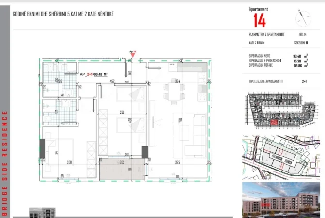 Tirane, shitet apartament 2+1 Kati 2, 105 m² 127.000 € 