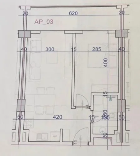 Durres, shitet apartament 1+1 Kati 6, 67 m² 