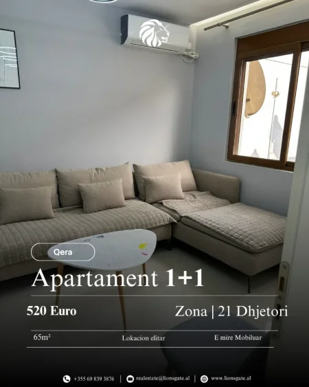 Tirane, jap me qera apartament 1+1 , 520 € 